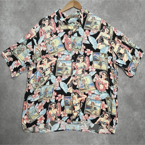 reyn spooner Other - Art of Eddy Y Hula Girl Dancer Hawaiian Shirt Mens XL by Reyn Spooner